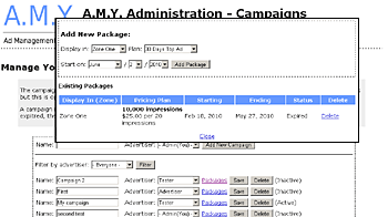 A.M.Y. Ad Management Software software